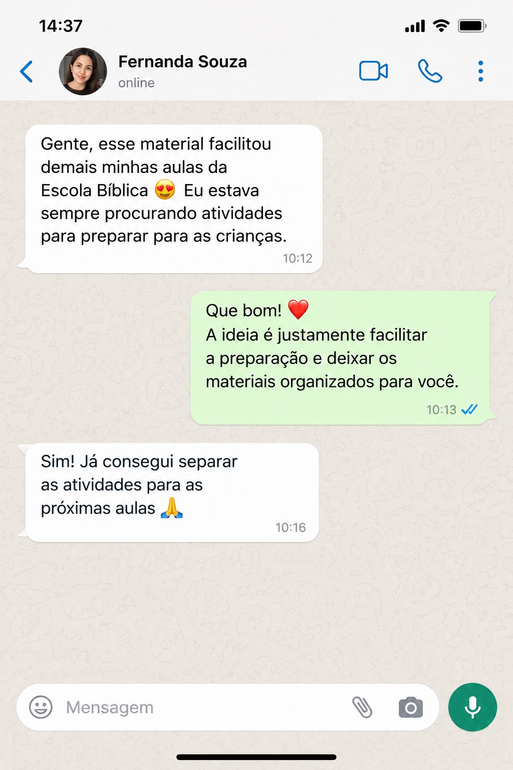 Print de feedback real 1