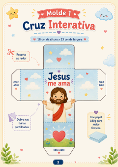 Molde da Cruz Interativa incluído no kit